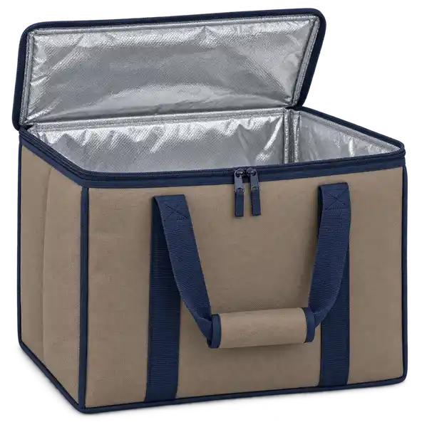 Khaki Taupe D600 Oxford Thermal Food Delivery Bag