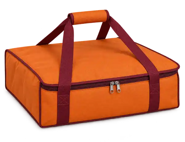 Orange D600 Oxford Thermal Pizza Delivery Bag