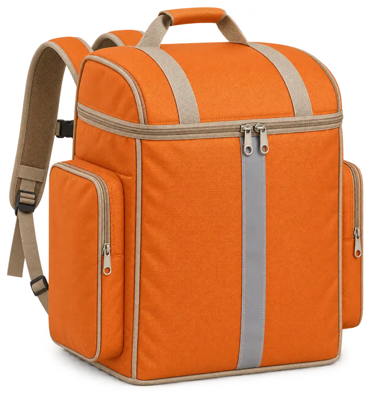 Orange D600 Oxford Insulated Rider Delivery Bag — Sand beige