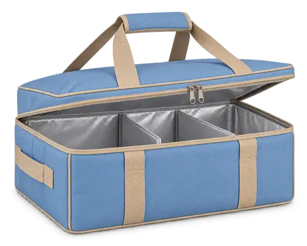 Powder Blue D600 Oxford Thermal Burger Delivery Bag
