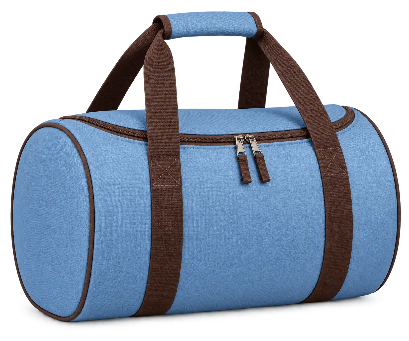 Powder Blue D600 Oxford Thermal Cooler Bag — Chocolate brown