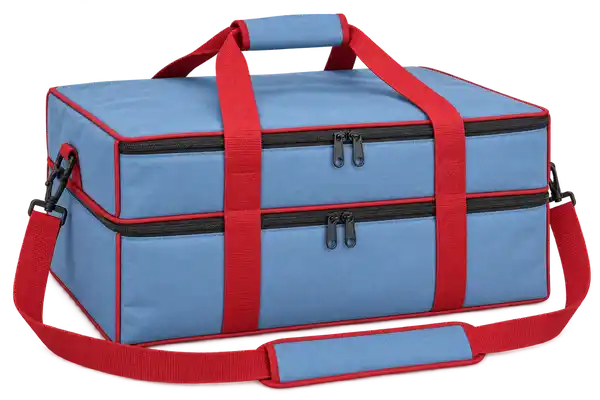 Powder Blue D600 Oxford Thermal Pizza Delivery Bag