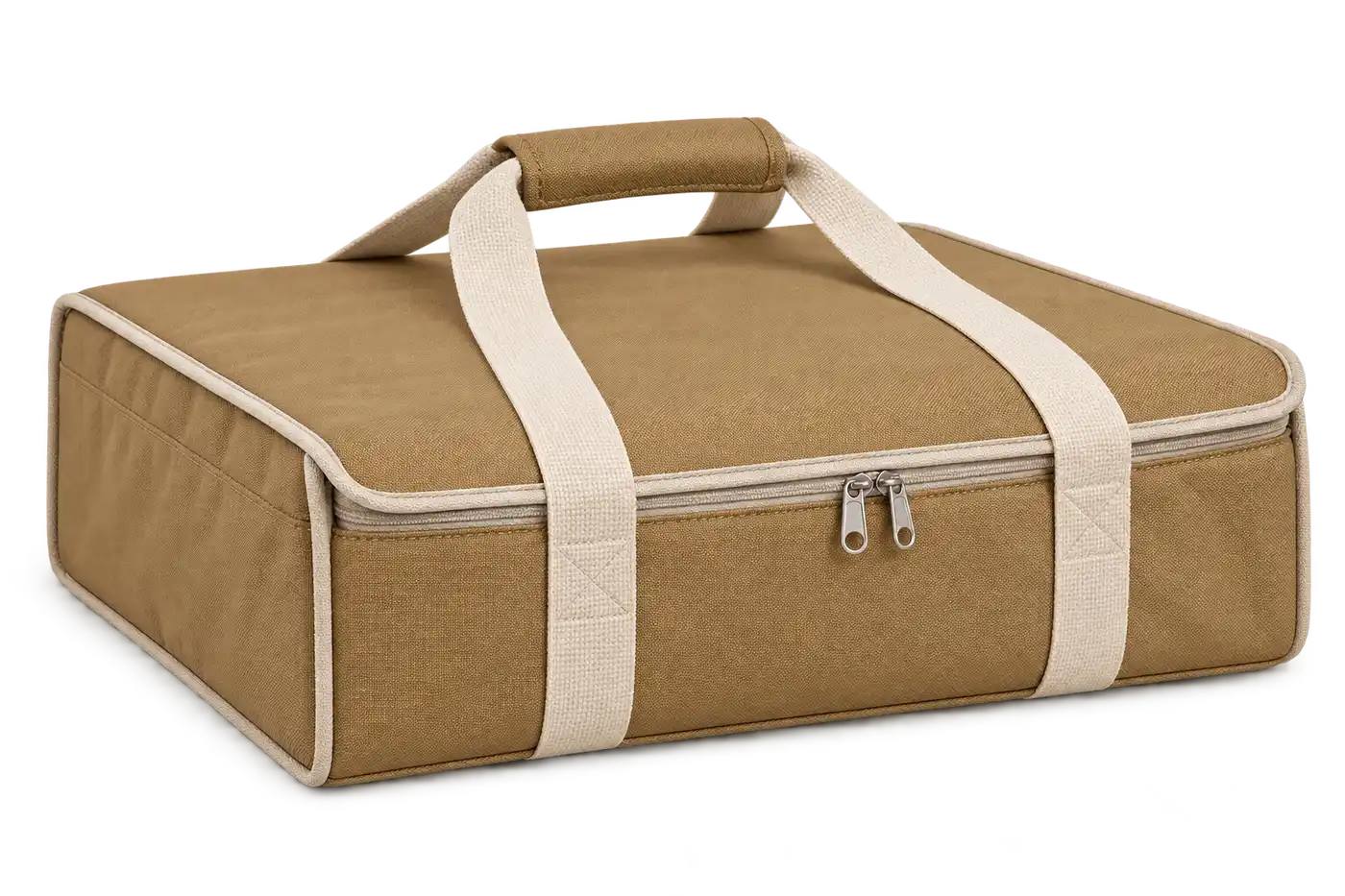 Ochre Tan D600 Oxford Thermal Pizza Delivery Bag — Ivory