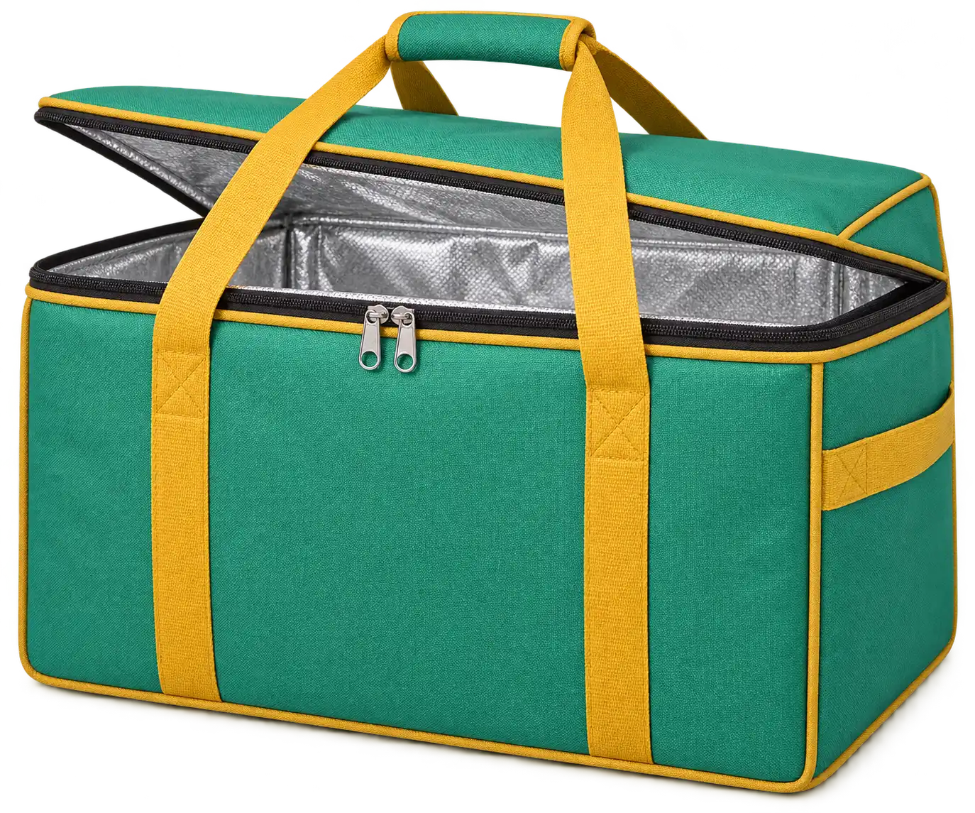 Jade Green D600 Oxford Thermal Food Delivery Bag — Golden yellow