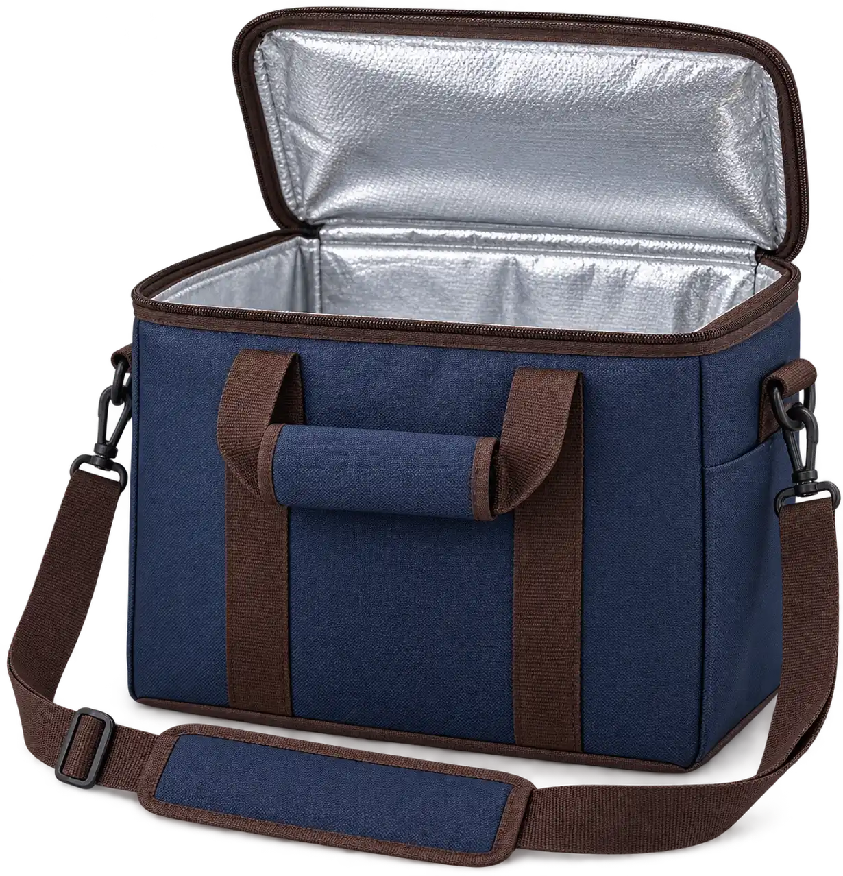 Navy D600 Oxford Thermal Burger Delivery Bag — Chocolate brown