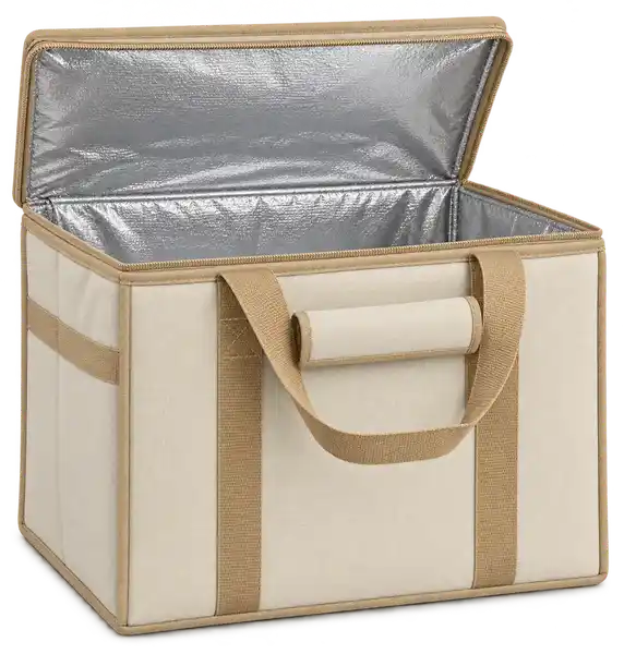 Cream D600 Oxford Thermal Food Delivery Bag