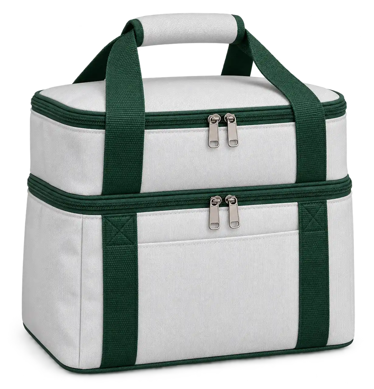 White D600 Oxford Thermal Cooler Bag — Forest green