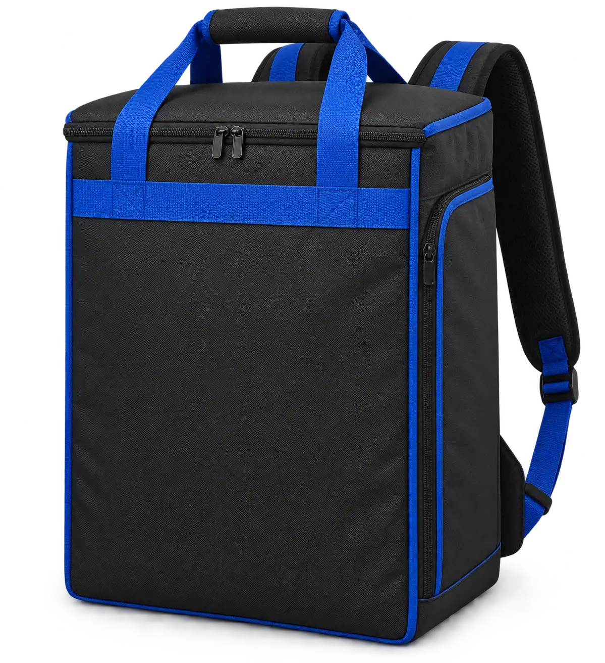 Black D600 Oxford Insulated Rider Delivery Bag — Cobalt blue