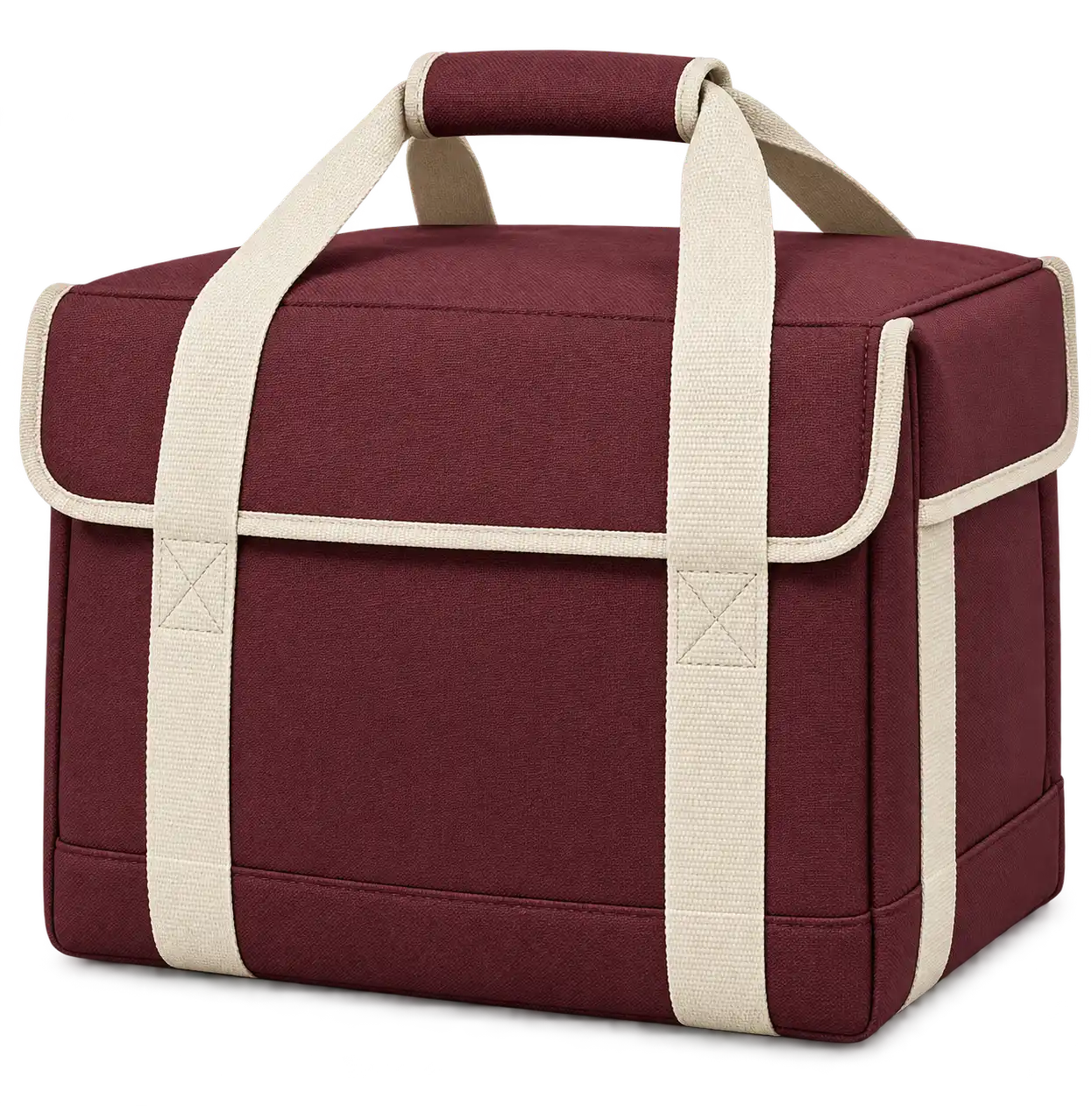 Maroon D600 Oxford Thermal Burger Delivery Bag — Ivory