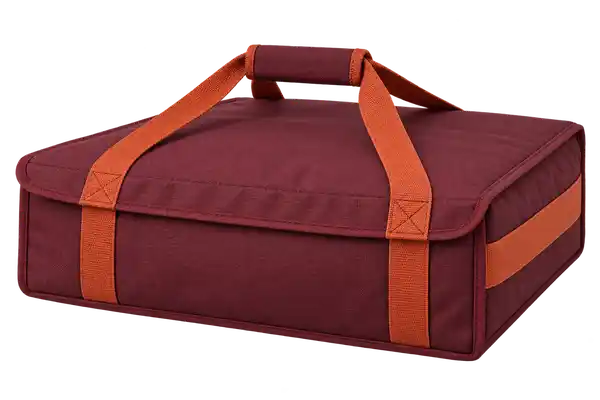 Maroon D600 Oxford Thermal Pizza Delivery Bag