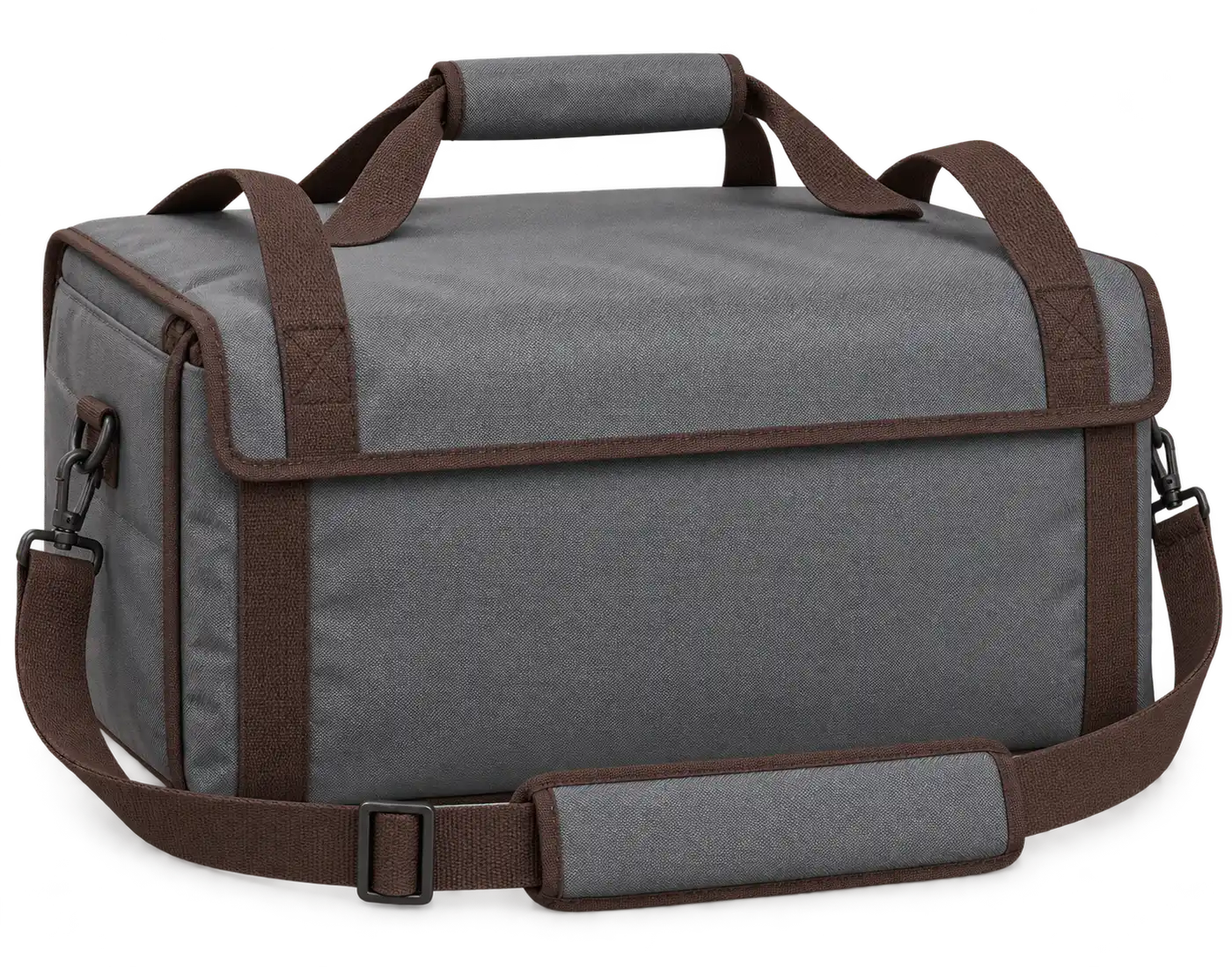 Medium Grey D600 Oxford Thermal Pizza Delivery Bag — Chocolate brown