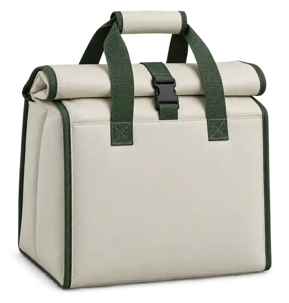 Ivory Faux Leather Thermal Burger Delivery Bag