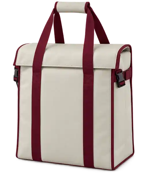 Ivory Faux Leather Thermal Food Delivery Bag