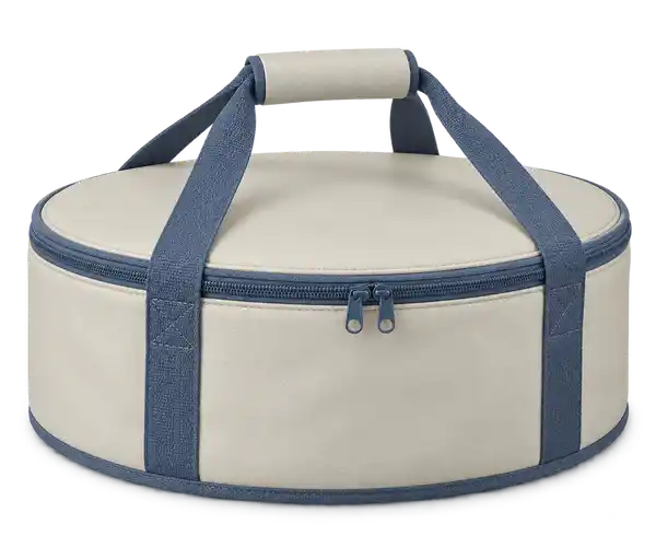 Ivory Faux Leather Thermal Pizza Delivery Bag