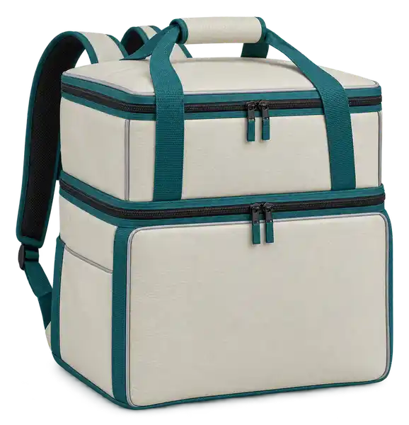 Ivory Faux Leather Insulated Rider Delivery Bag