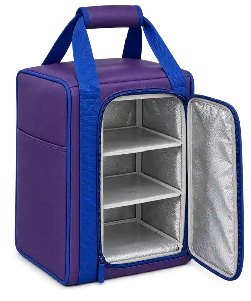 Purple Faux Leather Thermal Food Delivery Bag