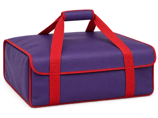 Purple Faux Leather Thermal Pizza Delivery Bag