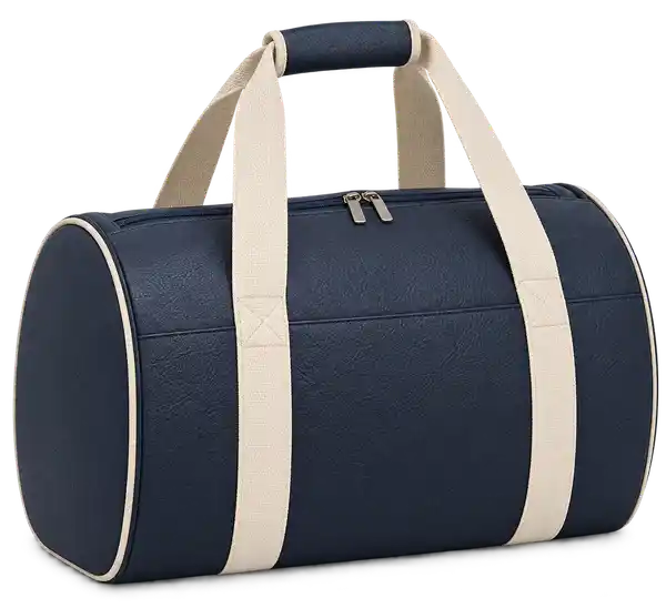 Navy Faux Leather Thermal Cooler Bag