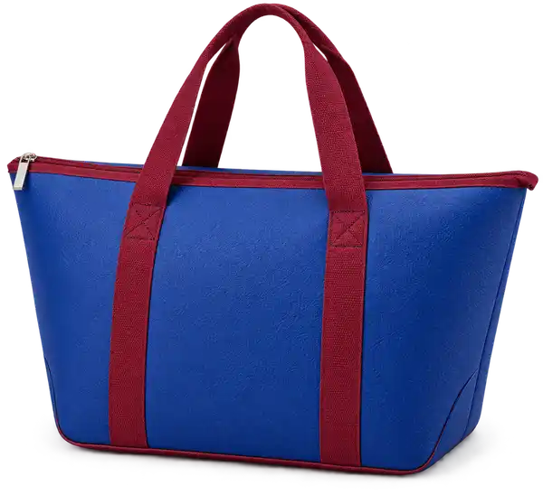 Royal Blue Faux Leather Thermal Cooler Bag