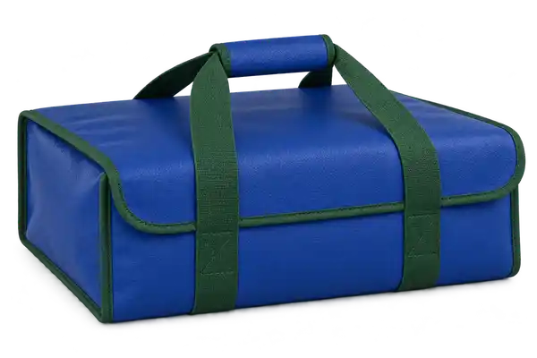 Royal Blue Faux Leather Thermal Pizza Delivery Bag