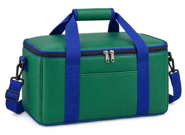 Green Faux Leather Thermal Cooler Bag