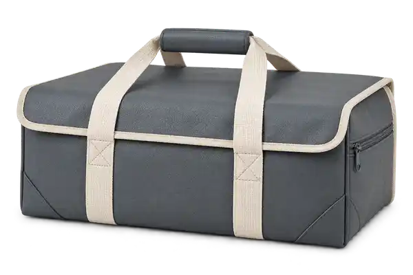 Slate Grey Faux Leather Thermal Food Delivery Bag