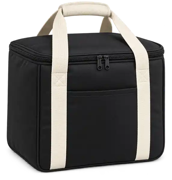 Black Oxford Taffeta Thermal Burger Delivery Bag