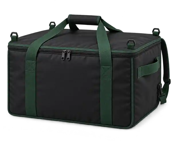 Black Oxford Taffeta Insulated Rider Delivery Bag