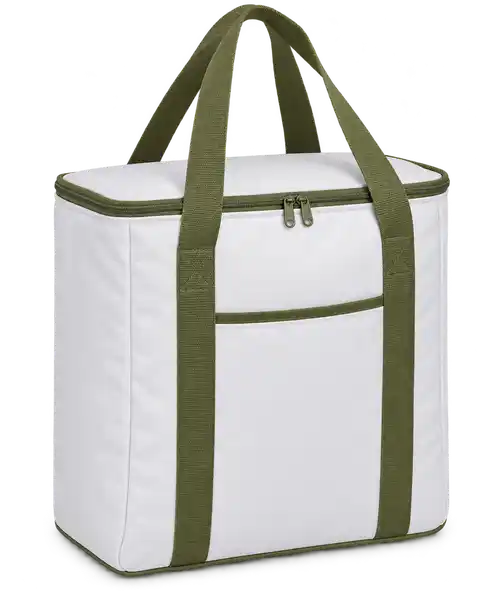 White Oxford Taffeta Thermal Cooler Bag