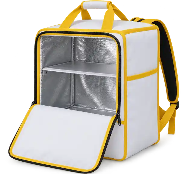 White Oxford Taffeta Insulated Rider Delivery Bag