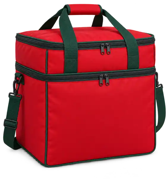 Red Oxford Taffeta Thermal Burger Delivery Bag