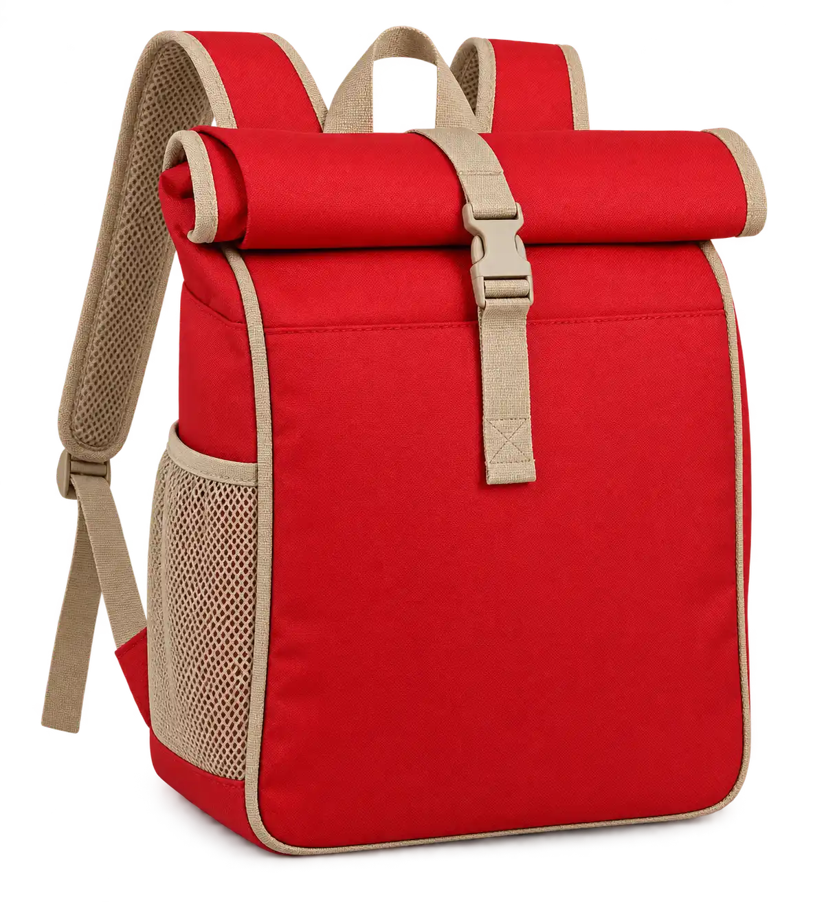 Red Oxford Taffeta Thermal Cooler Bag — Sand beige