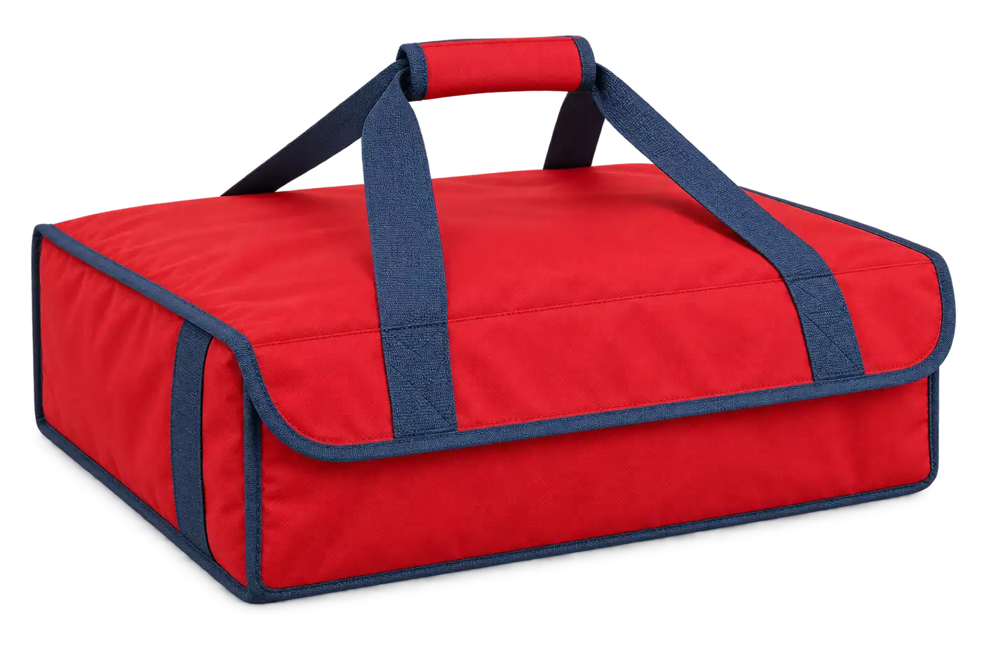 Red Oxford Taffeta Thermal Pizza Delivery Bag — Slate blue