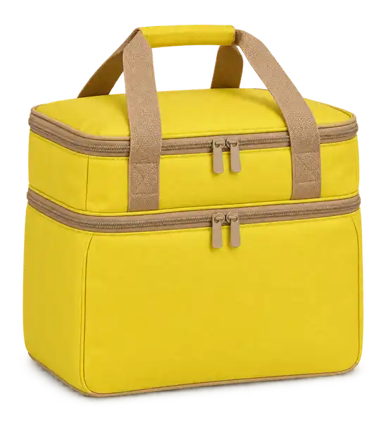Yellow Oxford Taffeta Thermal Cooler Bag