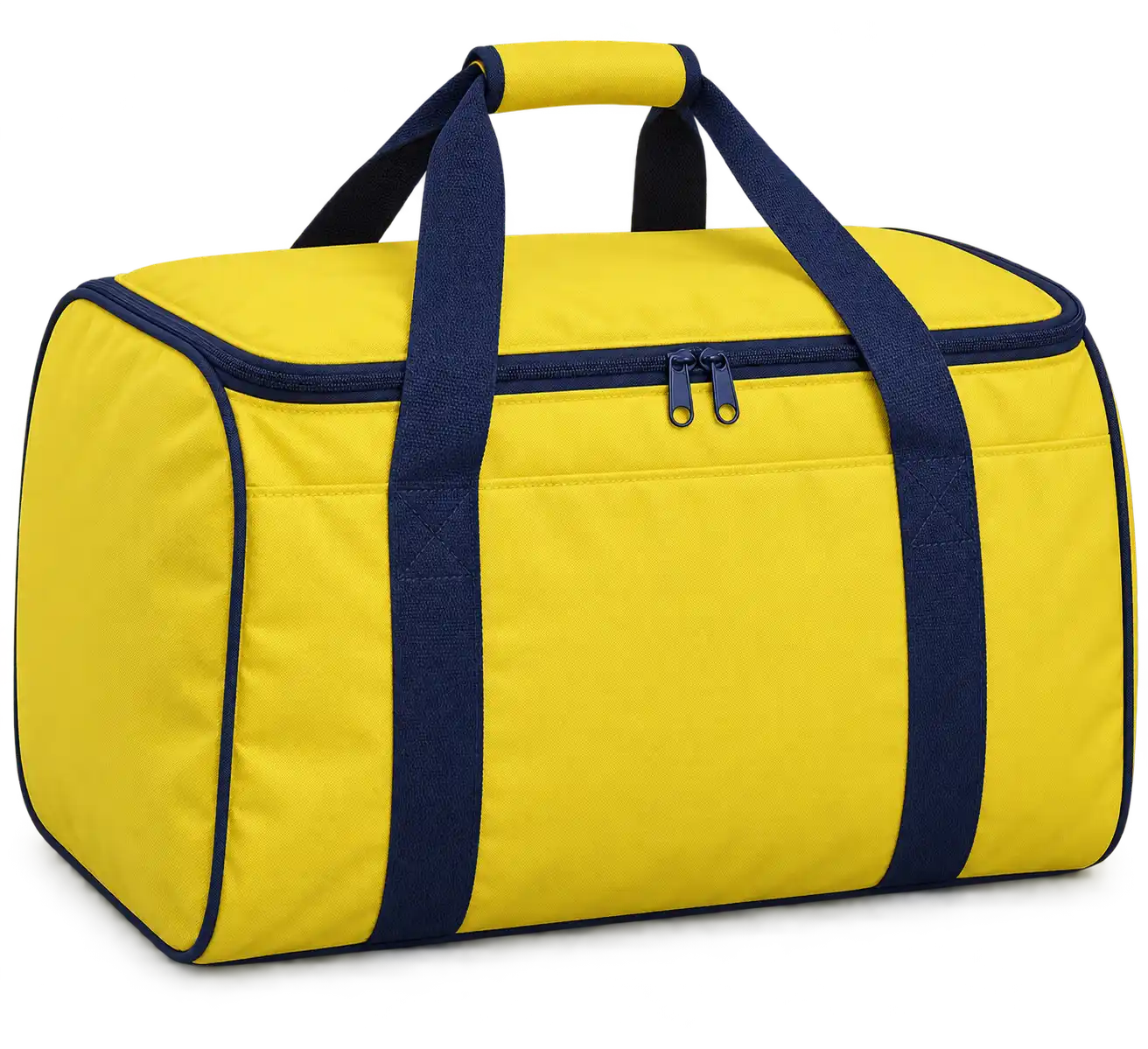 Yellow Oxford Taffeta Thermal Food Delivery Bag — Navy blue