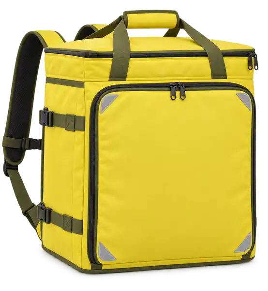 Yellow Oxford Taffeta Insulated Rider Delivery Bag