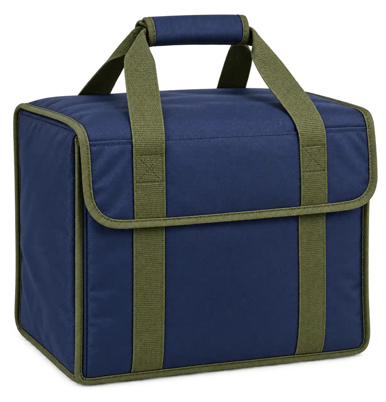 Navy Oxford Taffeta Thermal Burger Delivery Bag — Olive green