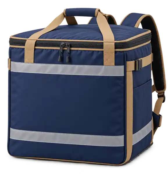 Navy Oxford Taffeta Insulated Rider Delivery Bag