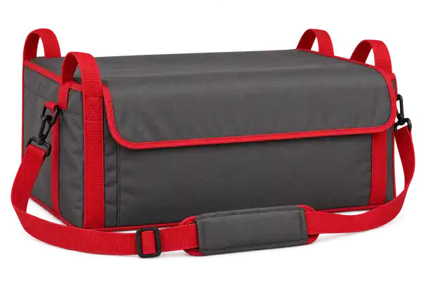Dark Grey Oxford Taffeta Thermal Pizza Delivery Bag