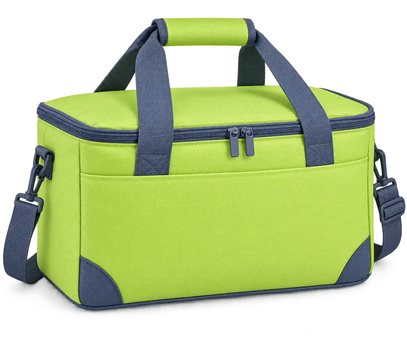 Lime Oxford Taffeta Thermal Cooler Bag — Slate blue