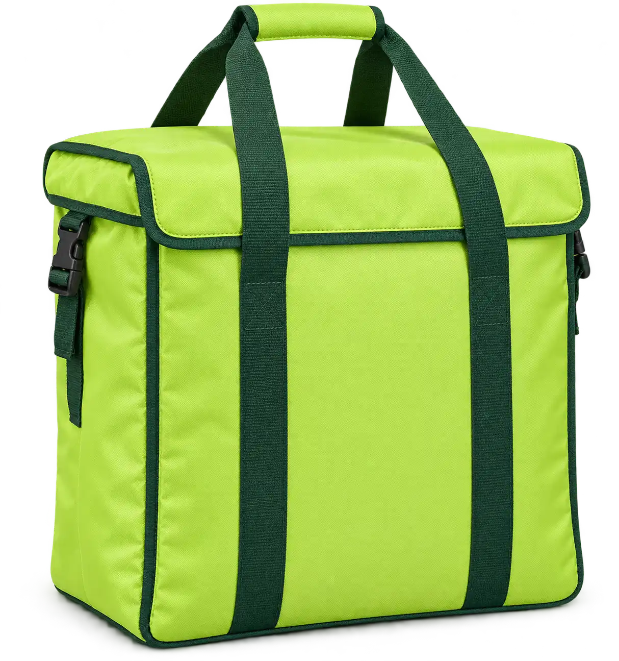 Lime Oxford Taffeta Thermal Food Delivery Bag — Forest green