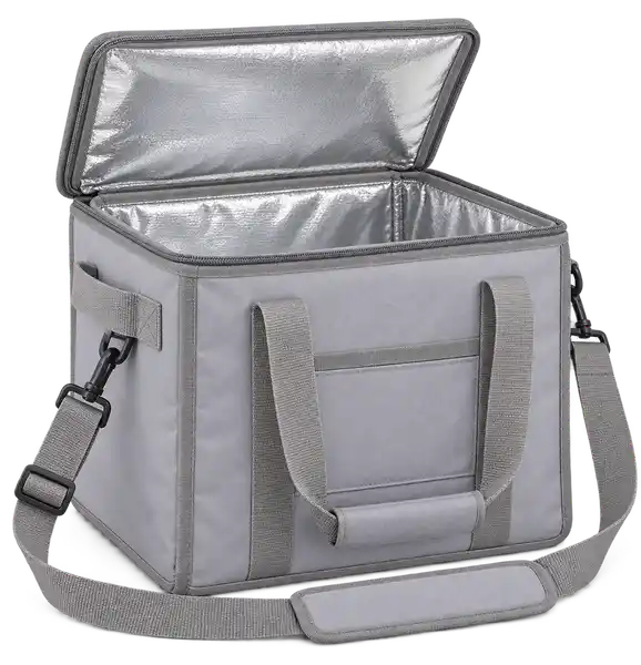 Light Grey Oxford Taffeta Thermal Burger Delivery Bag