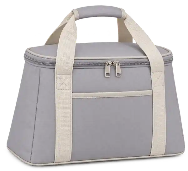 Light Grey Oxford Taffeta Thermal Cooler Bag