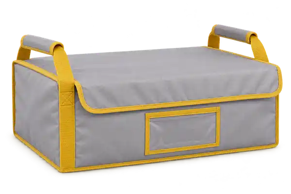 Light Grey Oxford Taffeta Thermal Food Delivery Bag