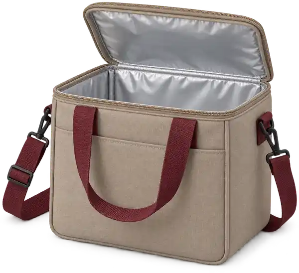 Mushroom Taupe Polyester Thermal Burger Delivery Bag