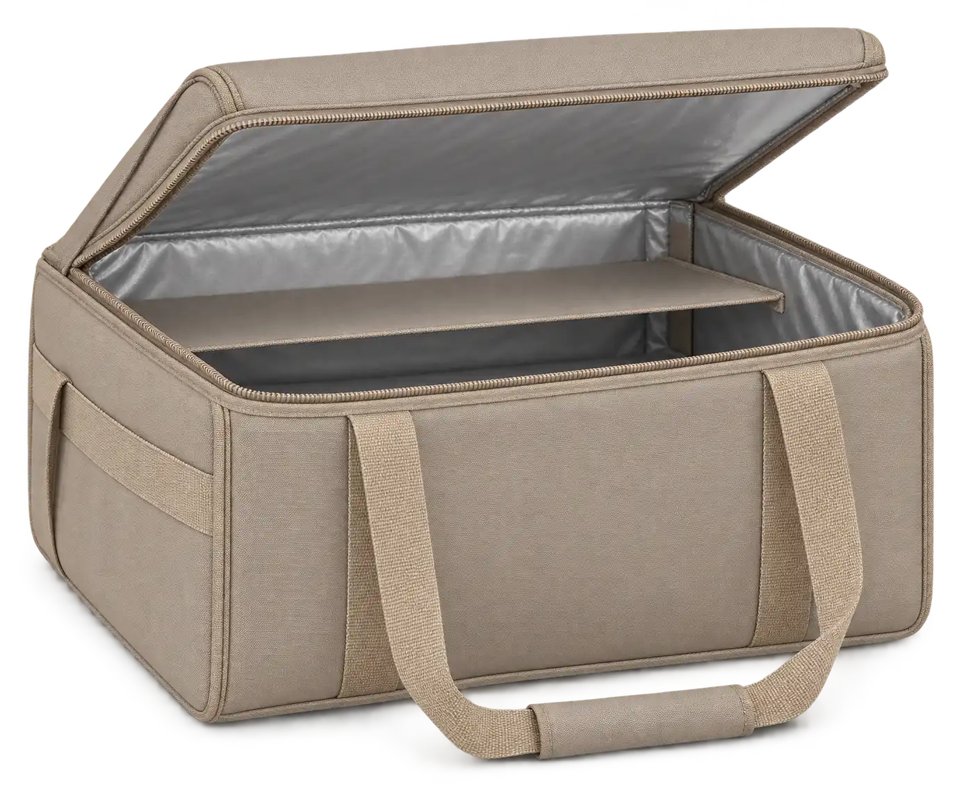 Mushroom Taupe Polyester Thermal Pizza Delivery Bag — Sand beige