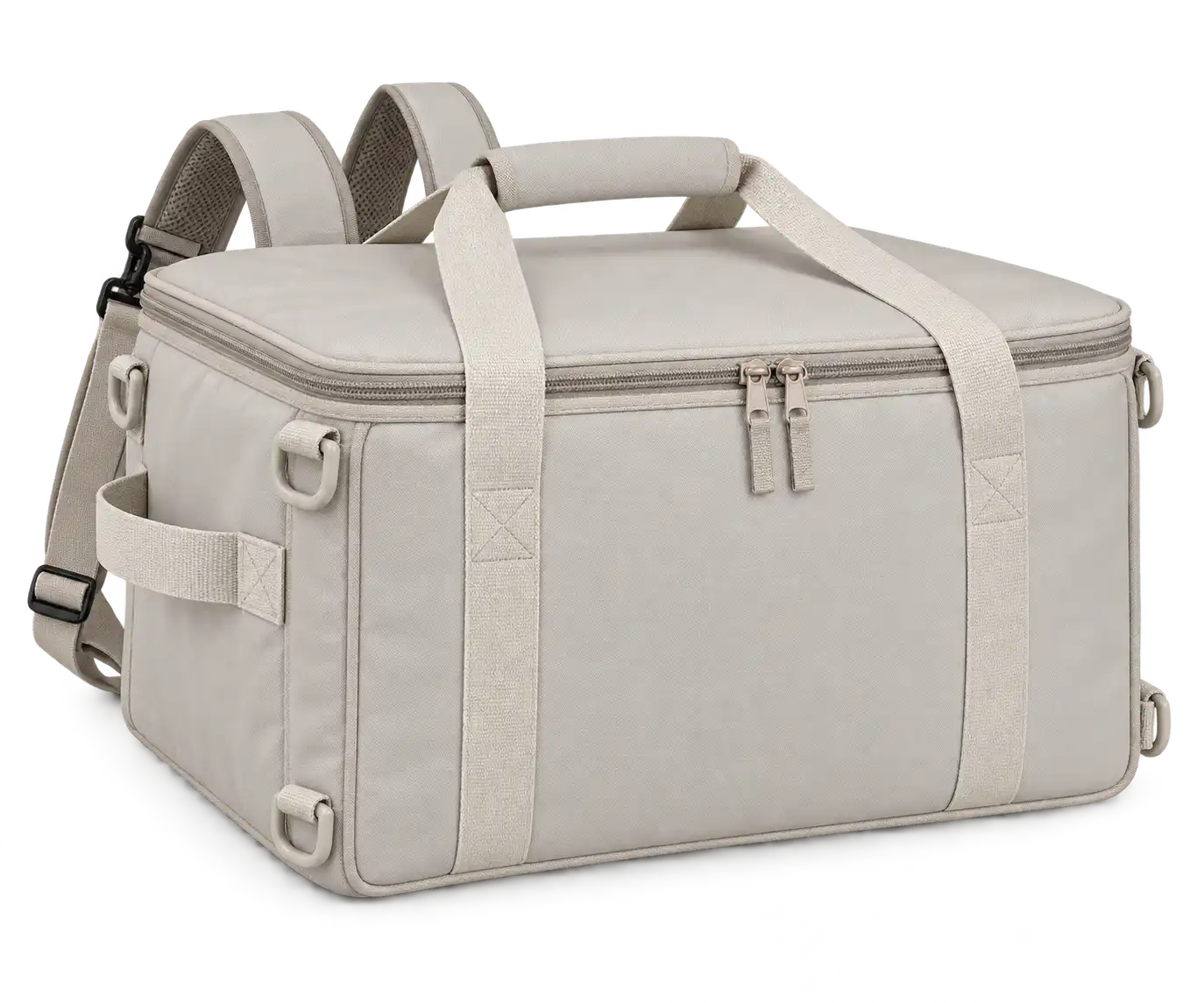 Pale Warm Grey Polyester Insulated Rider Delivery Bag — Ivory