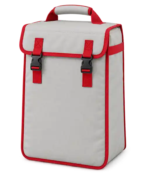 Pale Silver Grey Polyester Thermal Burger Delivery Bag