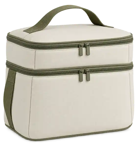 Ivory Polyester Thermal Cooler Bag