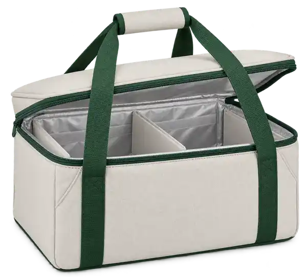 Warm Off-White Polyester Thermal Burger Delivery Bag